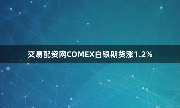 交易配资网COMEX白银期货涨1.2%